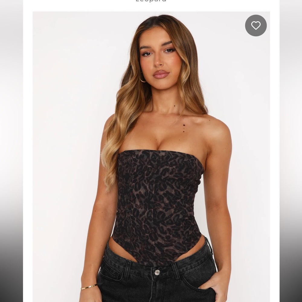 WhiteFox Boutique Black Leopard Corset